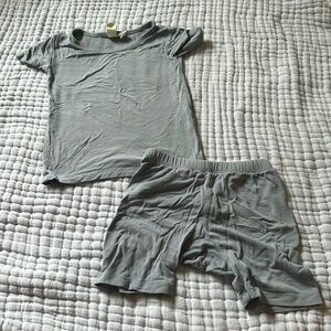 Kyte baby blue toddler short sleeve shorts pajama set